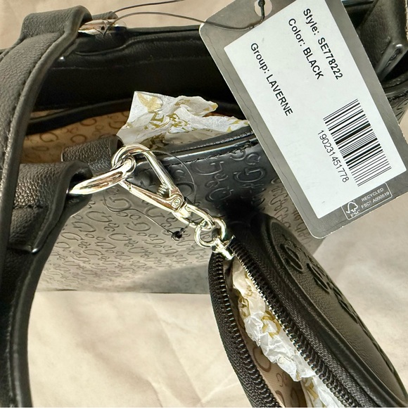 GUESS Black Patterned Tote - Picture 11 of 13